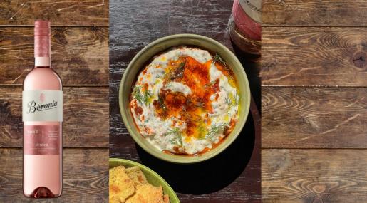 Beronia Rioja Rose, Salmon Dip & Crisps