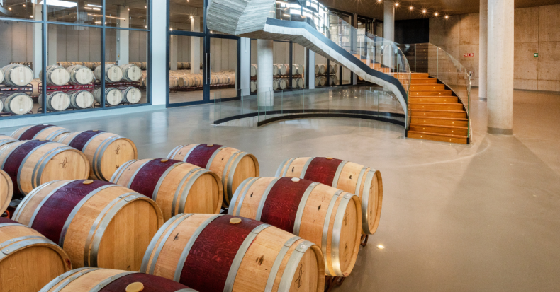 Beronia winery mixed oak barrels for wine aging